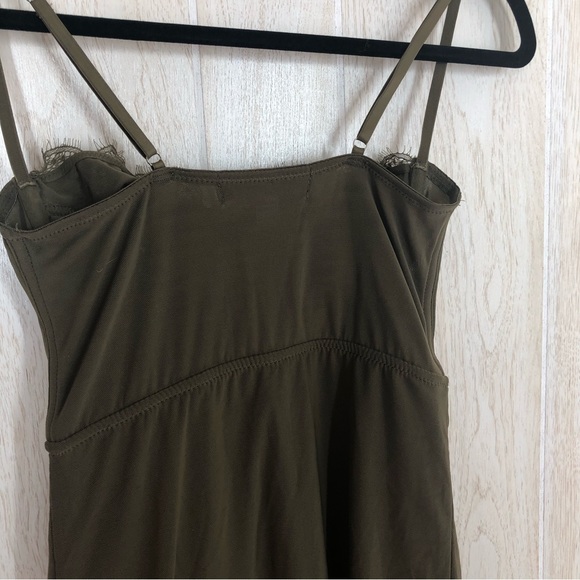 Urban Outfitters Modern Love Olive Green Lace Bustier Mini Dress - Picture 6 of 7
